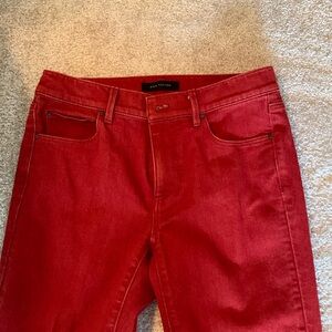 NWOT red Ann Taylor skinny jeans. Never worn.